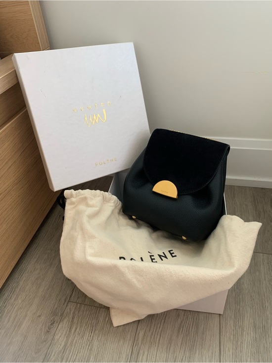 Polene Handbags - Polene Numero Un Mini Backpack-Black Leather & Suede